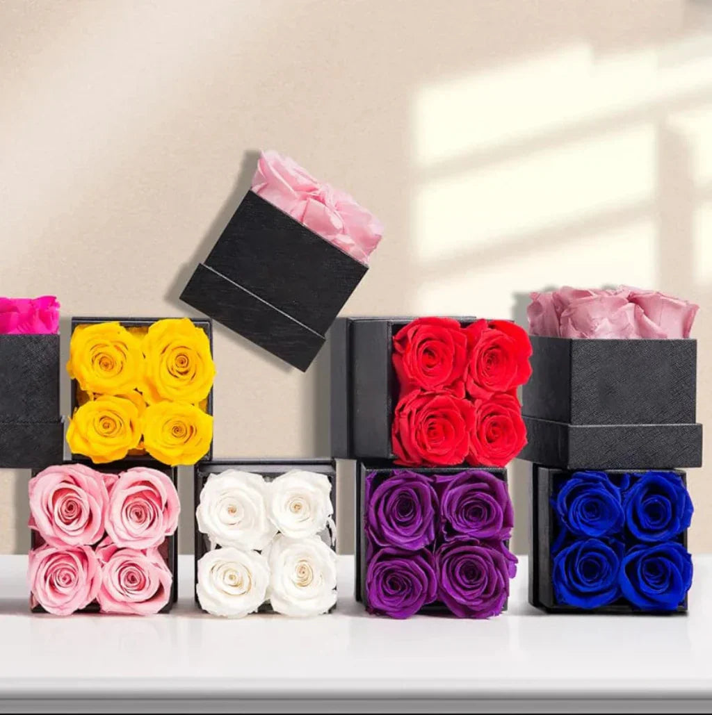 Mother's Day Rose Box Gift For Home Decor Flower Arrangement | Temsk