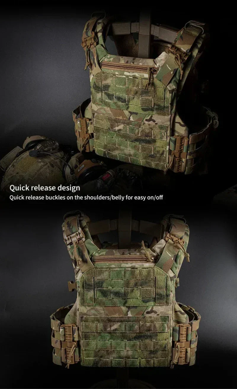 Vanguard Armor Carrier Modular Vest With Laser Cut MOLLE And Quick Release | Temsk