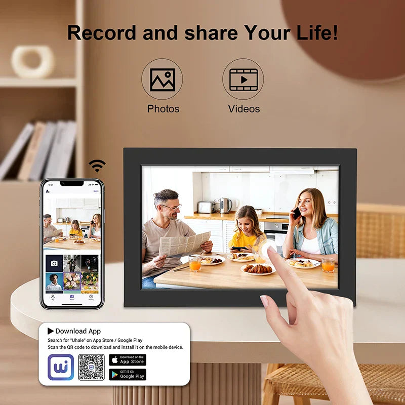 Memora WLAN-Fotorahmen mit IPS-HD-Touchscreen und 32GB Speicher | Temsk