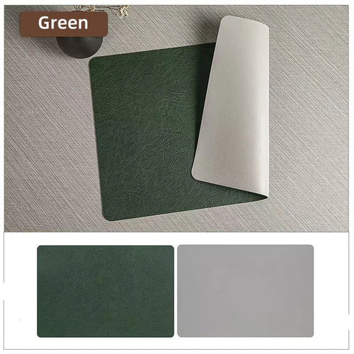 DuoMat Twin-Sided Faux Leather Placemats, Heat Resistant And Waterproof, Temsk