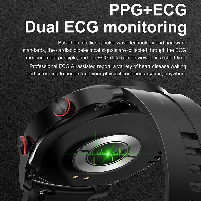 PulseNova Premium Men's Smartwatch With ECG And PPG And Call Function | Temsk