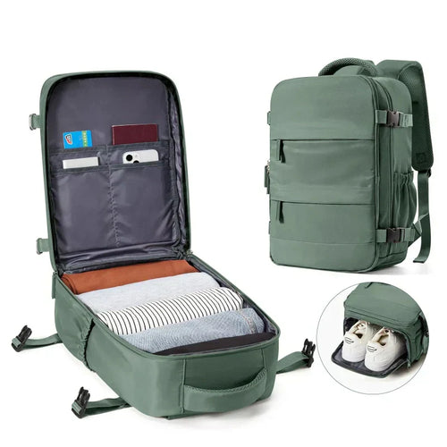 GlobeTrail Compact Carry-On Laptop Backpack By Temsk Lightweight Durable Travel Bag