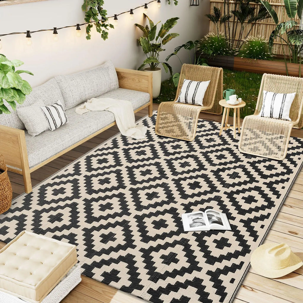 Harbour Haven wendbarer wasserdichter Outdoor-Teppich für Terrassen | Temsk