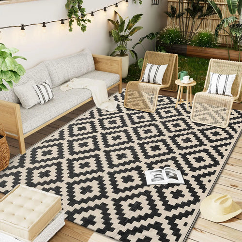 Harbour Haven Reversible Waterproof Outdoor Patio Rug Temsk