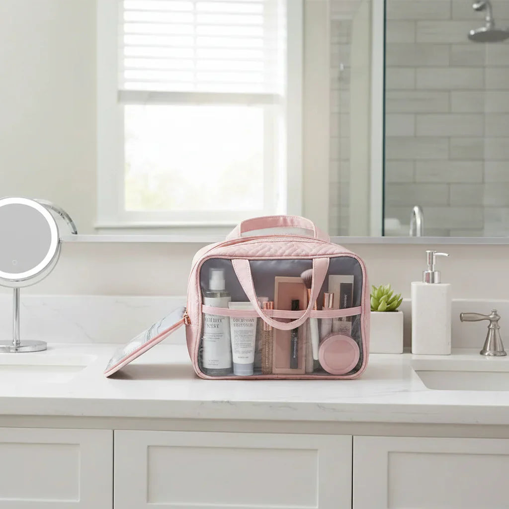 Makeup Bag With Hanging Organizer For Travel And Skincare | Temsk