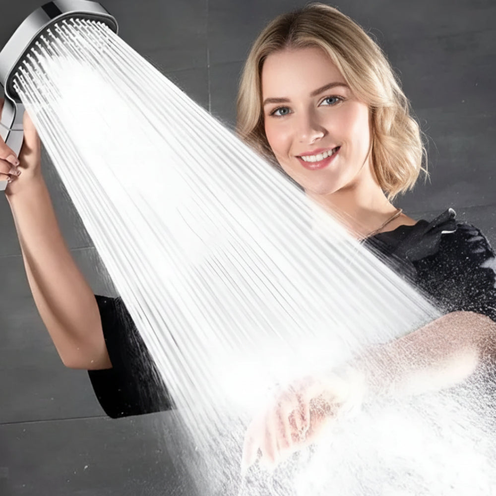 High Pressure Filtered Shower Head With Adjustable Spray Turbo Boost | Temsk