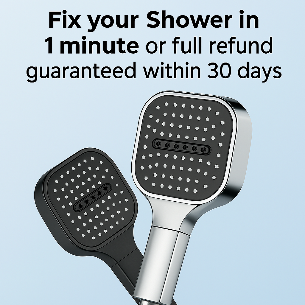 High Pressure Filtered Shower Head With Adjustable Spray Turbo Boost | Temsk