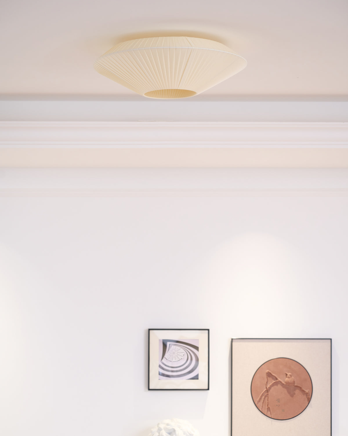 Oriental Style Ceiling Lamp With Fabric Shade For Dining Room Light Dimmable Three Sizes | Temsk