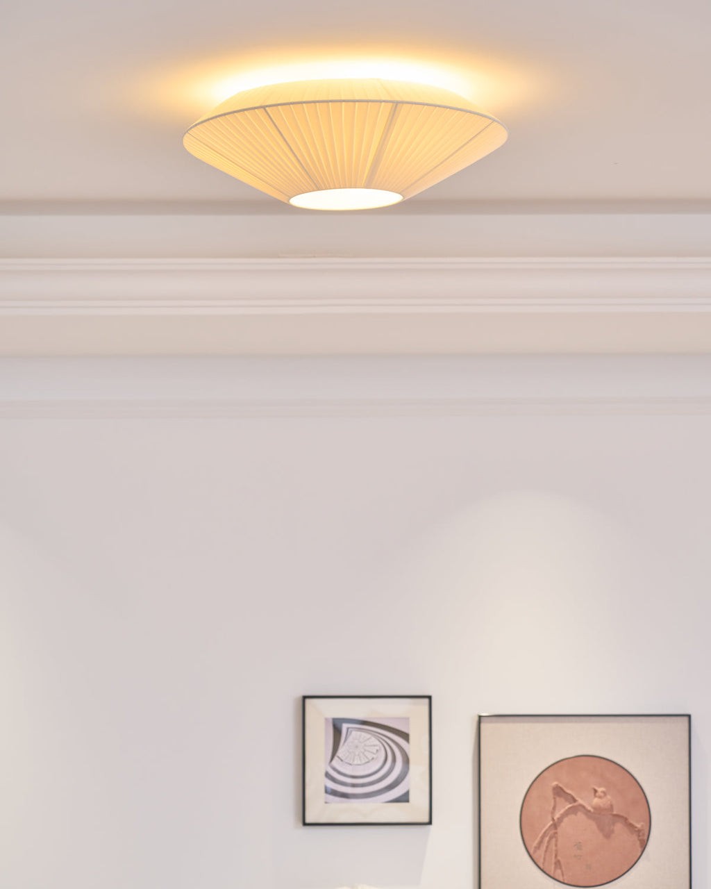 Oriental Style Ceiling Lamp With Fabric Shade For Dining Room Light Dimmable Three Sizes | Temsk