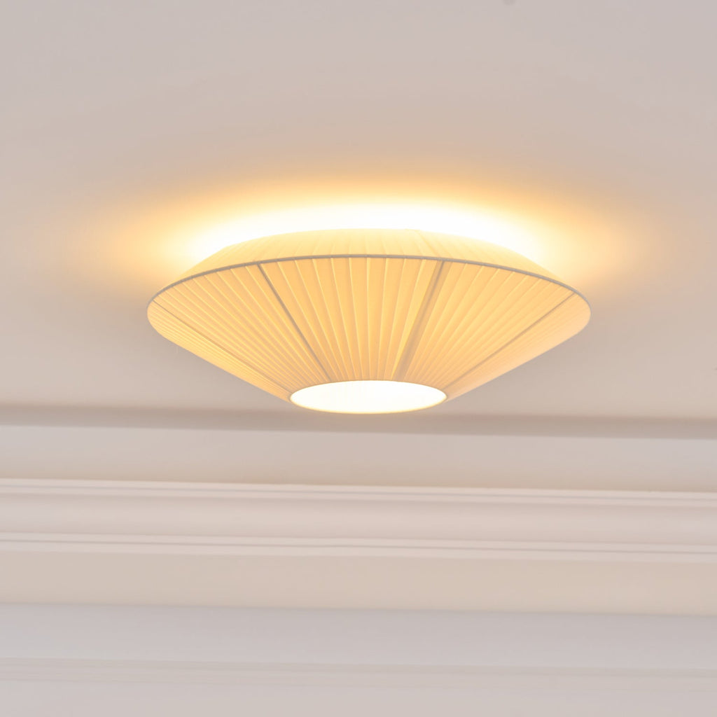 Oriental Style Ceiling Lamp With Fabric Shade For Dining Room Light Dimmable Three Sizes | Temsk