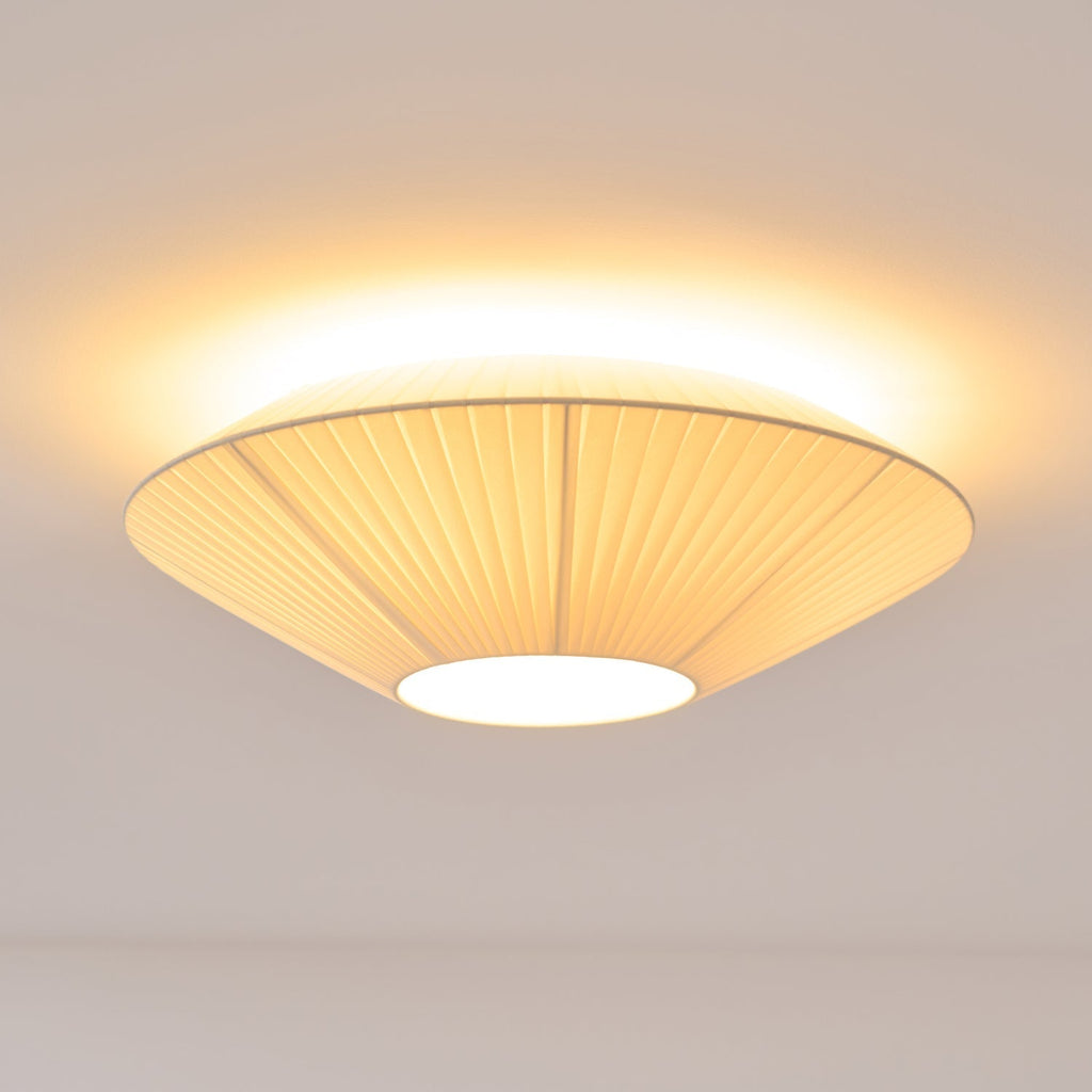 Oriental Style Ceiling Lamp With Fabric Shade For Dining Room Light Dimmable Three Sizes | Temsk
