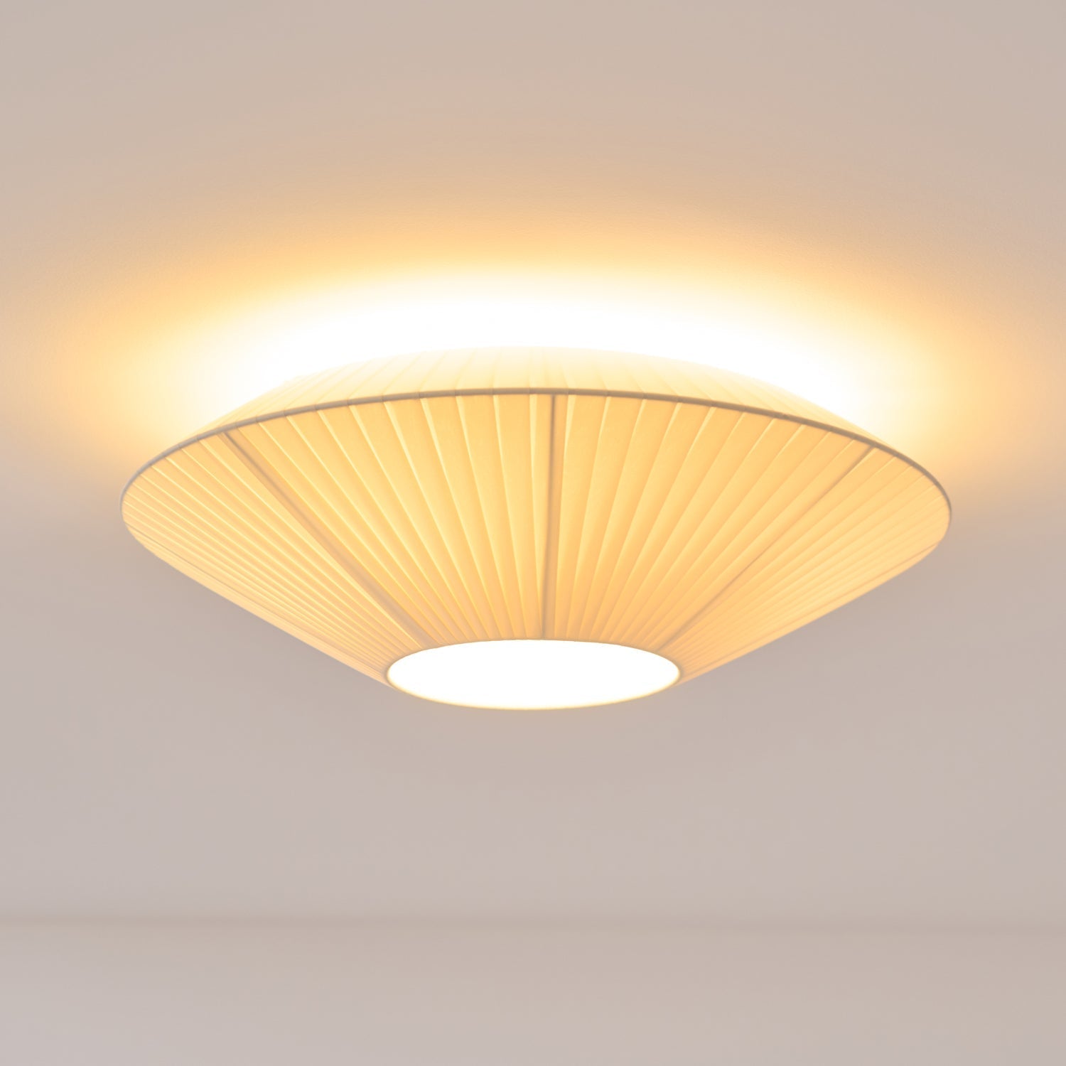 Oriental Style Ceiling Lamp With Fabric Shade For Dining Room Light Dimmable Three Sizes | Temsk