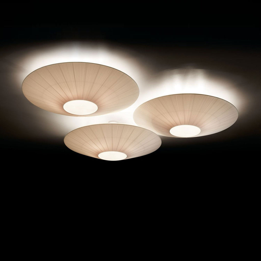 Oriental Style Ceiling Lamp With Fabric Shade For Dining Room Light Dimmable Three Sizes | Temsk