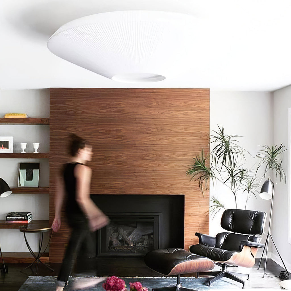 Oriental Style Ceiling Lamp With Fabric Shade For Dining Room Light Dimmable Three Sizes | Temsk