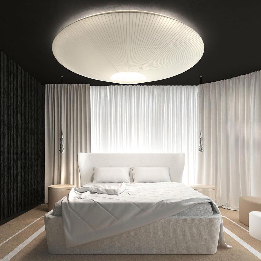 Oriental Style Ceiling Lamp With Fabric Shade For Dining Room Light Dimmable Three Sizes | Temsk
