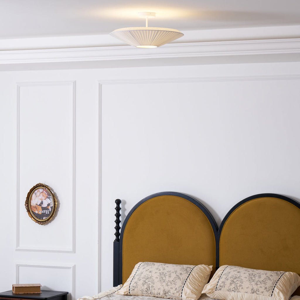 Oriental Style Ceiling Lamp With Fabric Shade For Dining Room Light Dimmable Three Sizes | Temsk