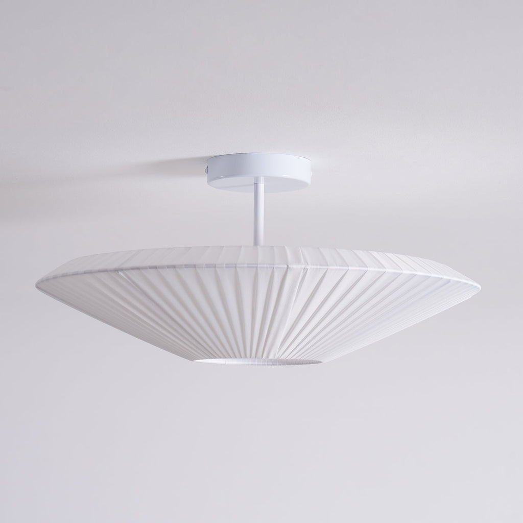 Oriental Style Ceiling Lamp With Fabric Shade For Dining Room Light Dimmable Three Sizes | Temsk