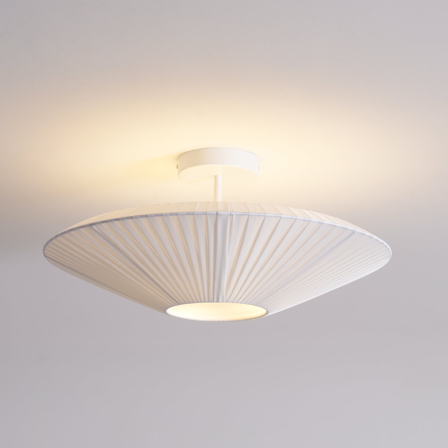 Oriental Style Ceiling Lamp With Fabric Shade For Dining Room Light Dimmable Three Sizes | Temsk