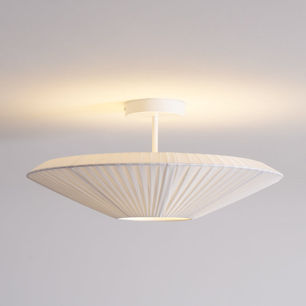 Oriental Style Ceiling Lamp With Fabric Shade For Dining Room Light Dimmable Three Sizes | Temsk