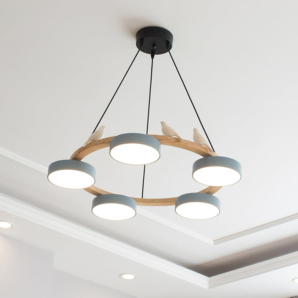 Sienna Vogelrunder Kronleuchter mit naturinspiriertem LED-Licht | Temsk