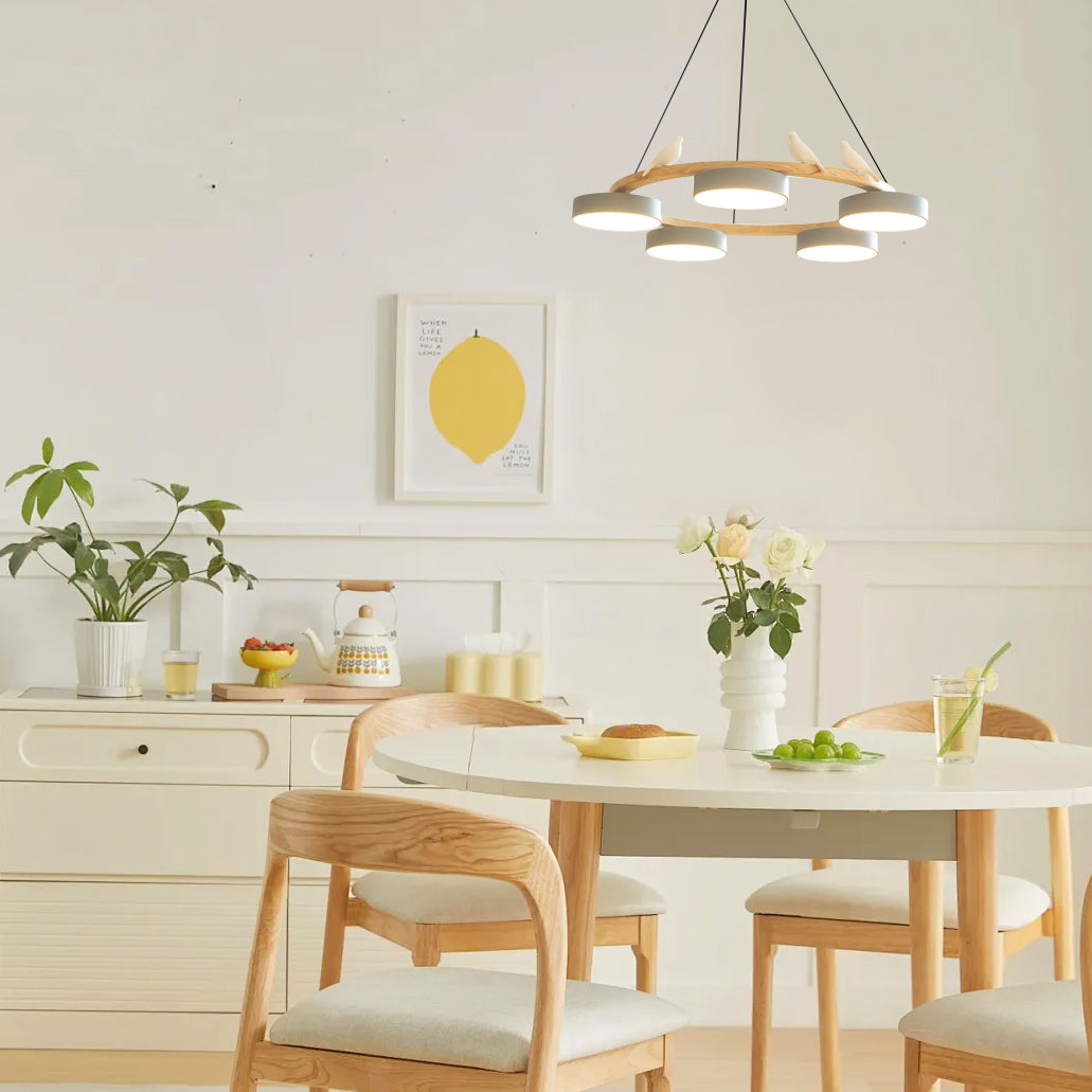 Sienna Vogelrunder Kronleuchter mit naturinspiriertem LED-Licht | Temsk