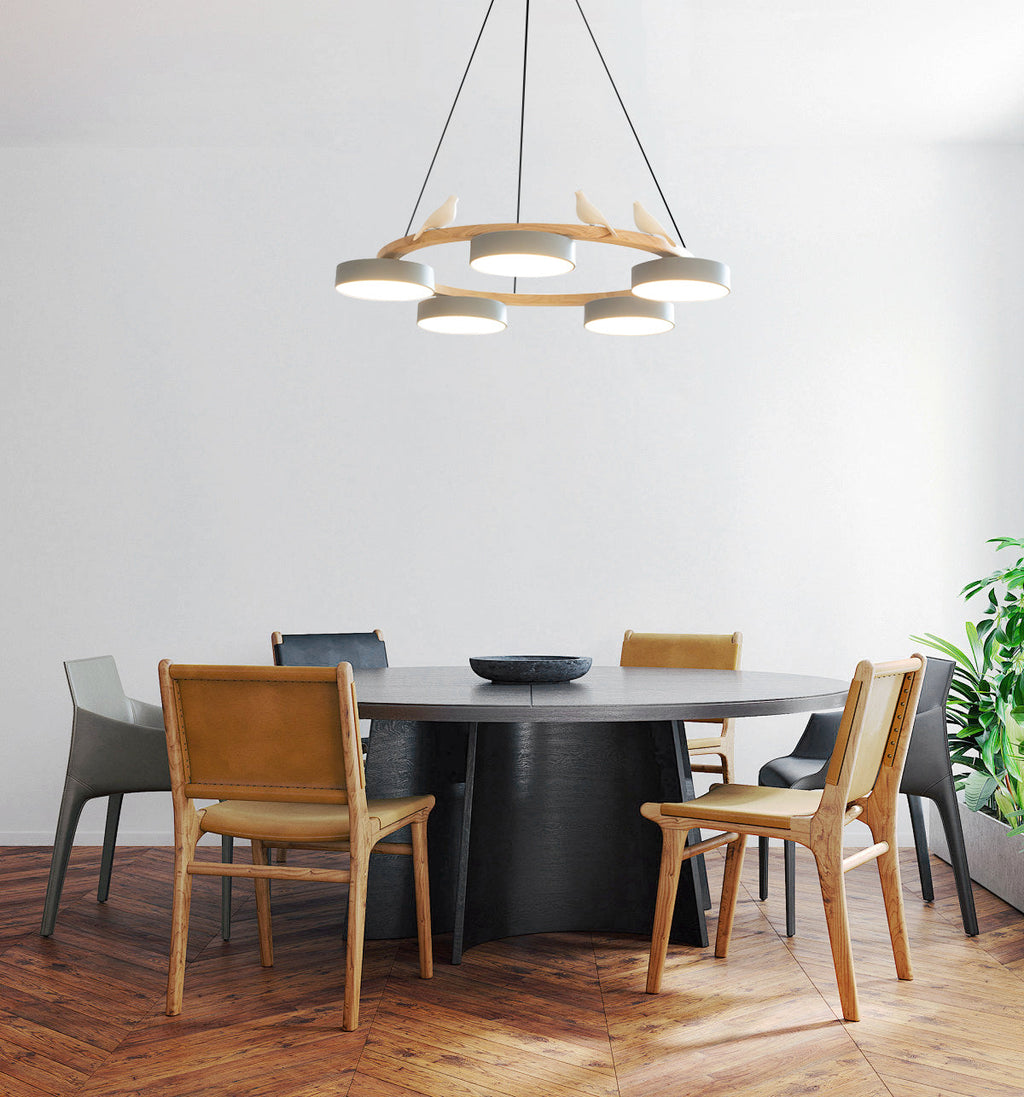 Sienna Vogelrunder Kronleuchter mit naturinspiriertem LED-Licht | Temsk