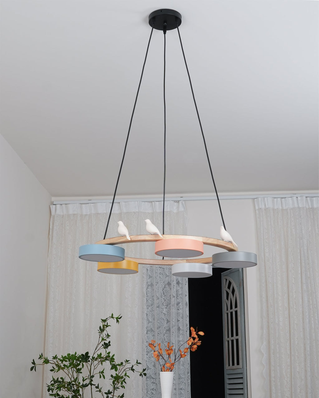 Sienna Vogelrunder Kronleuchter mit naturinspiriertem LED-Licht | Temsk