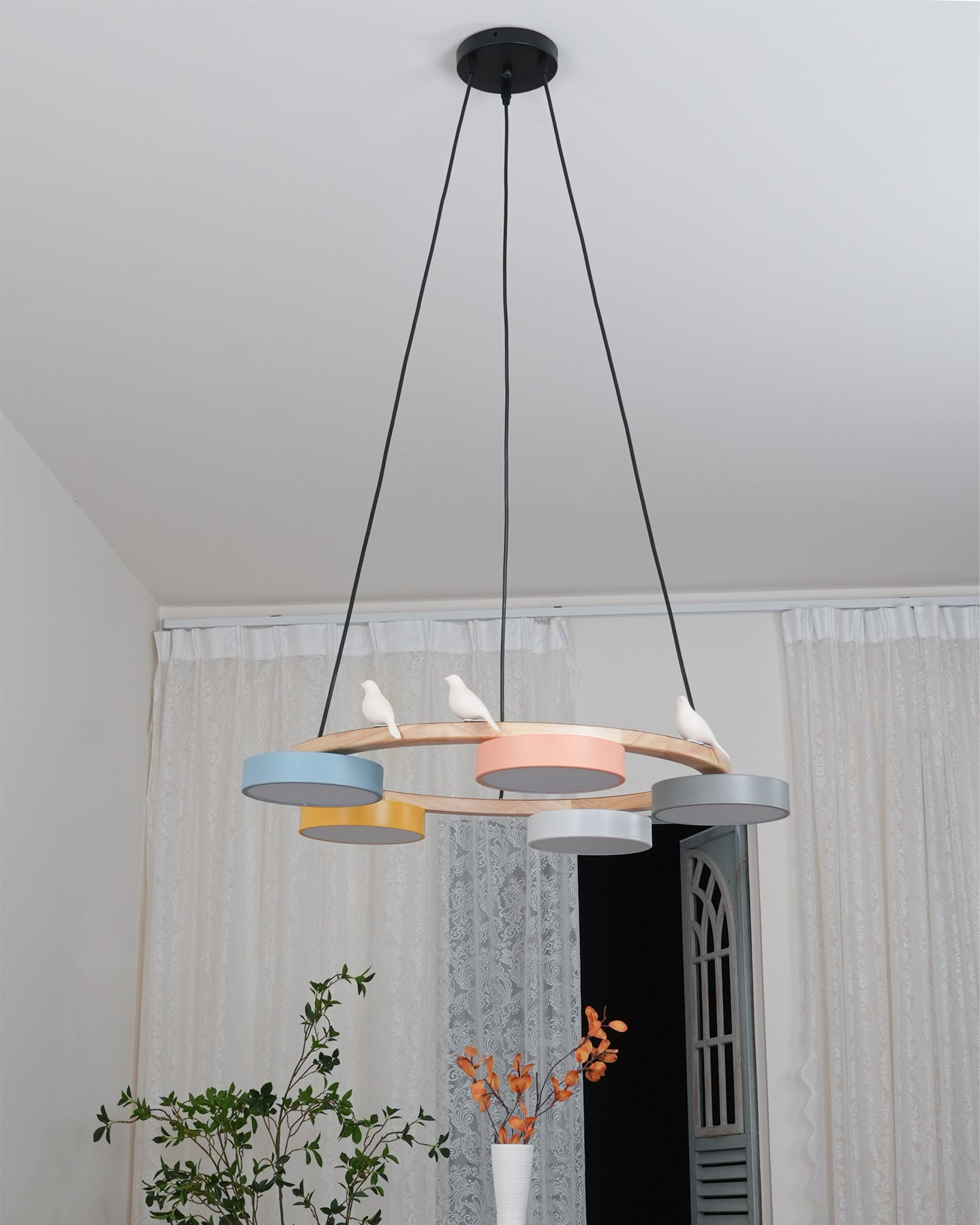 Sienna Vogelrunder Kronleuchter mit naturinspiriertem LED-Licht | Temsk