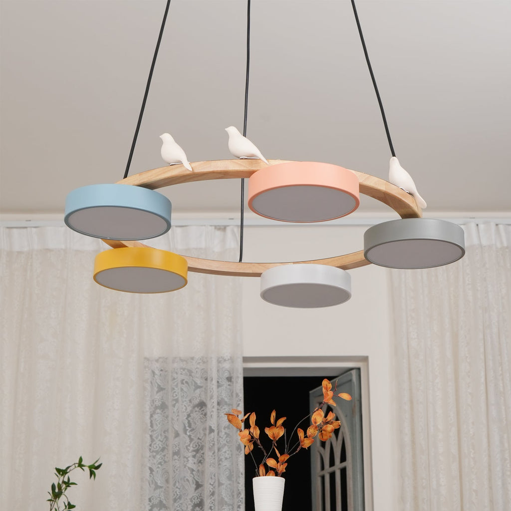 Sienna Vogelrunder Kronleuchter mit naturinspiriertem LED-Licht | Temsk