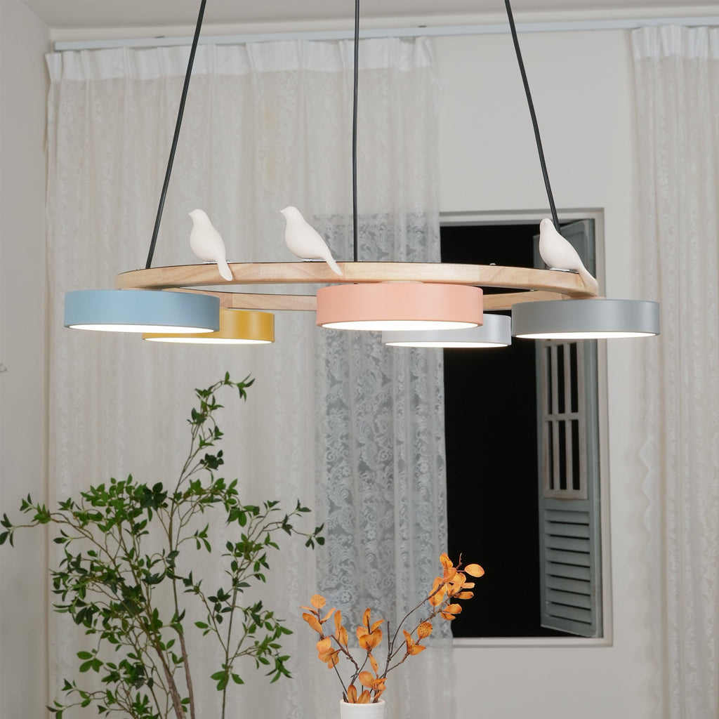 Sienna Vogelrunder Kronleuchter mit naturinspiriertem LED-Licht | Temsk
