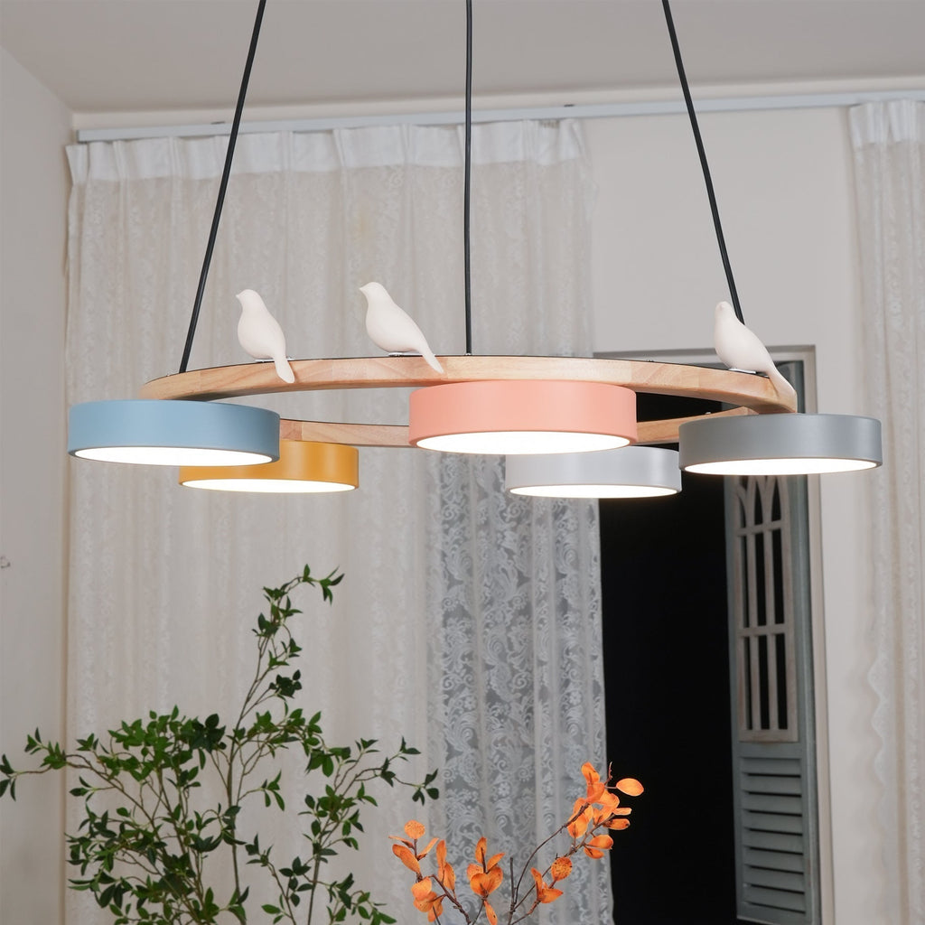 Sienna Vogelrunder Kronleuchter mit naturinspiriertem LED-Licht | Temsk