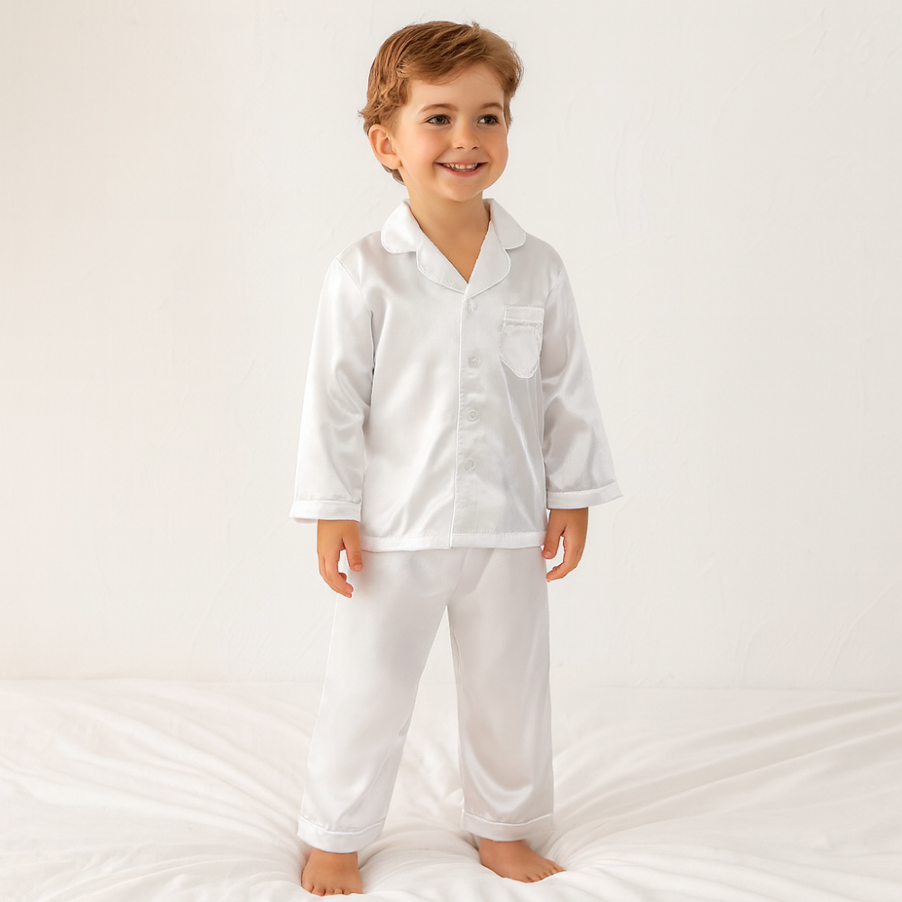 Kids Button-Top Sleepwear Set With Matching Top And Bottoms | Temsk