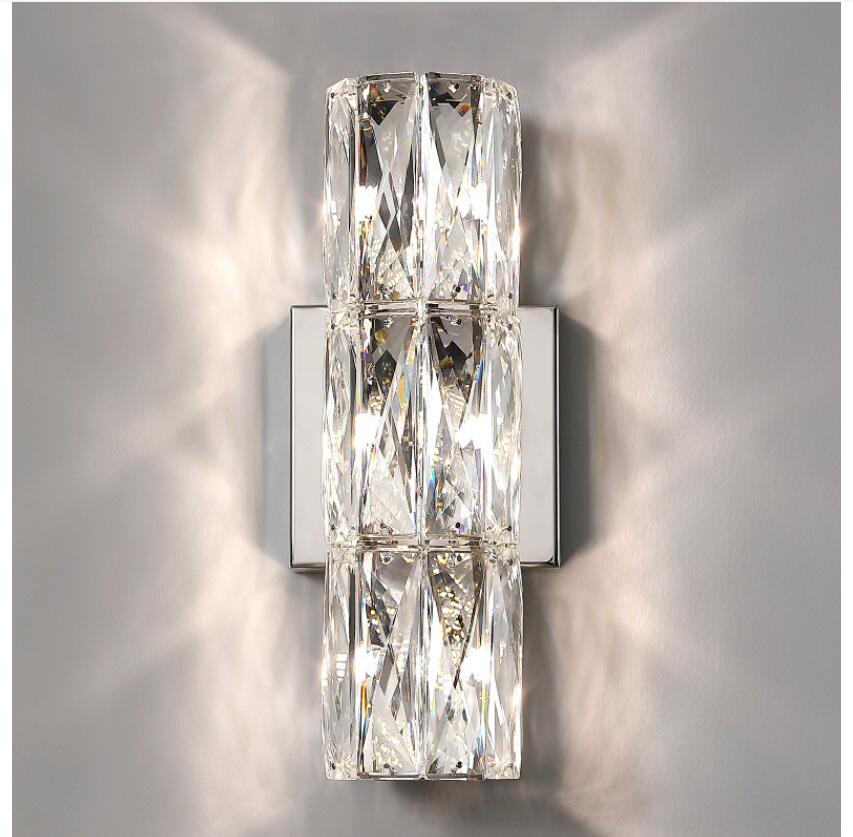 Asterin Crystal Sconce With Clear Shade And Stainless Steel Frame | Temsk