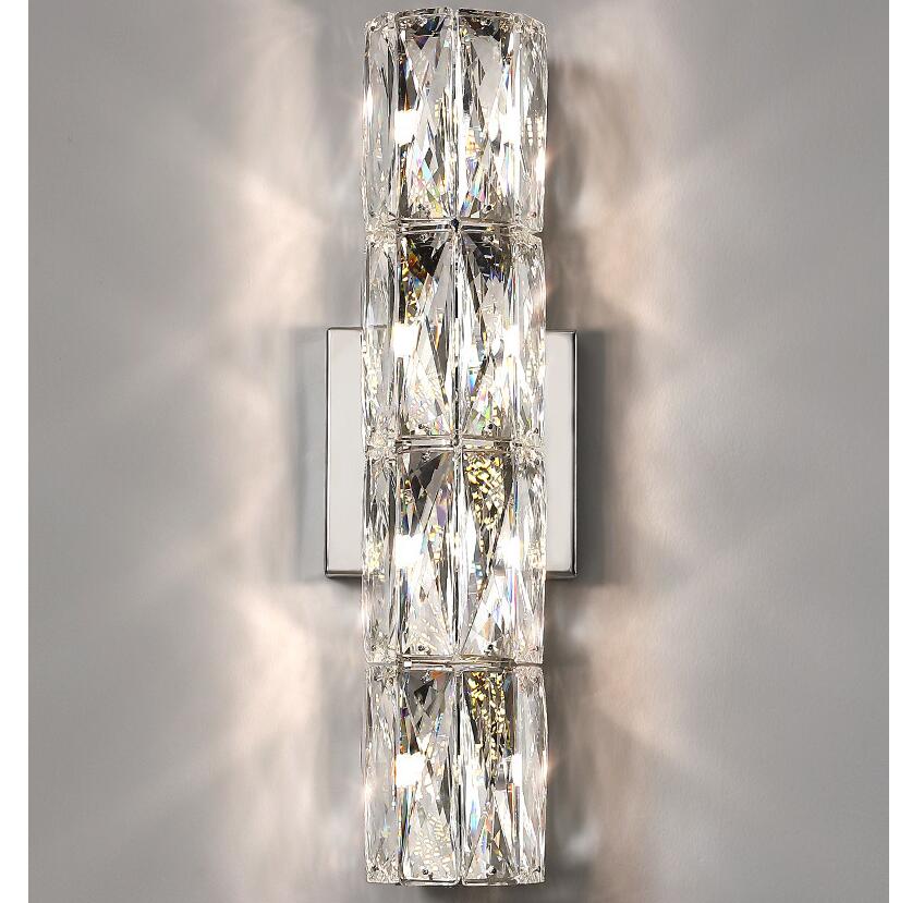 Asterin Crystal Sconce With Clear Shade And Stainless Steel Frame | Temsk