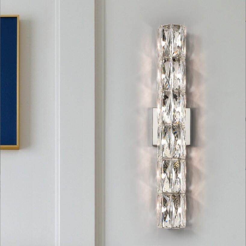Asterin Crystal Sconce With Clear Shade And Stainless Steel Frame | Temsk