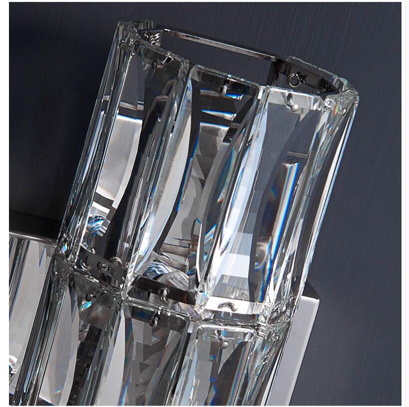Asterin Crystal Sconce With Clear Shade And Stainless Steel Frame | Temsk