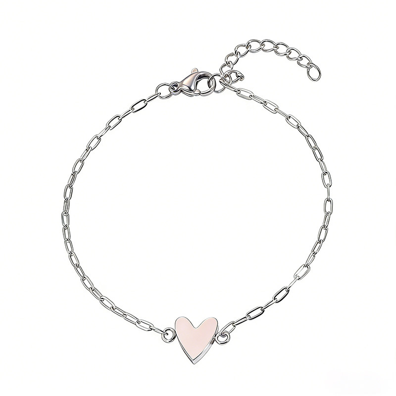 Couple Heart Chain Adjustable Bracelet For Matching Jewelry | Temsk