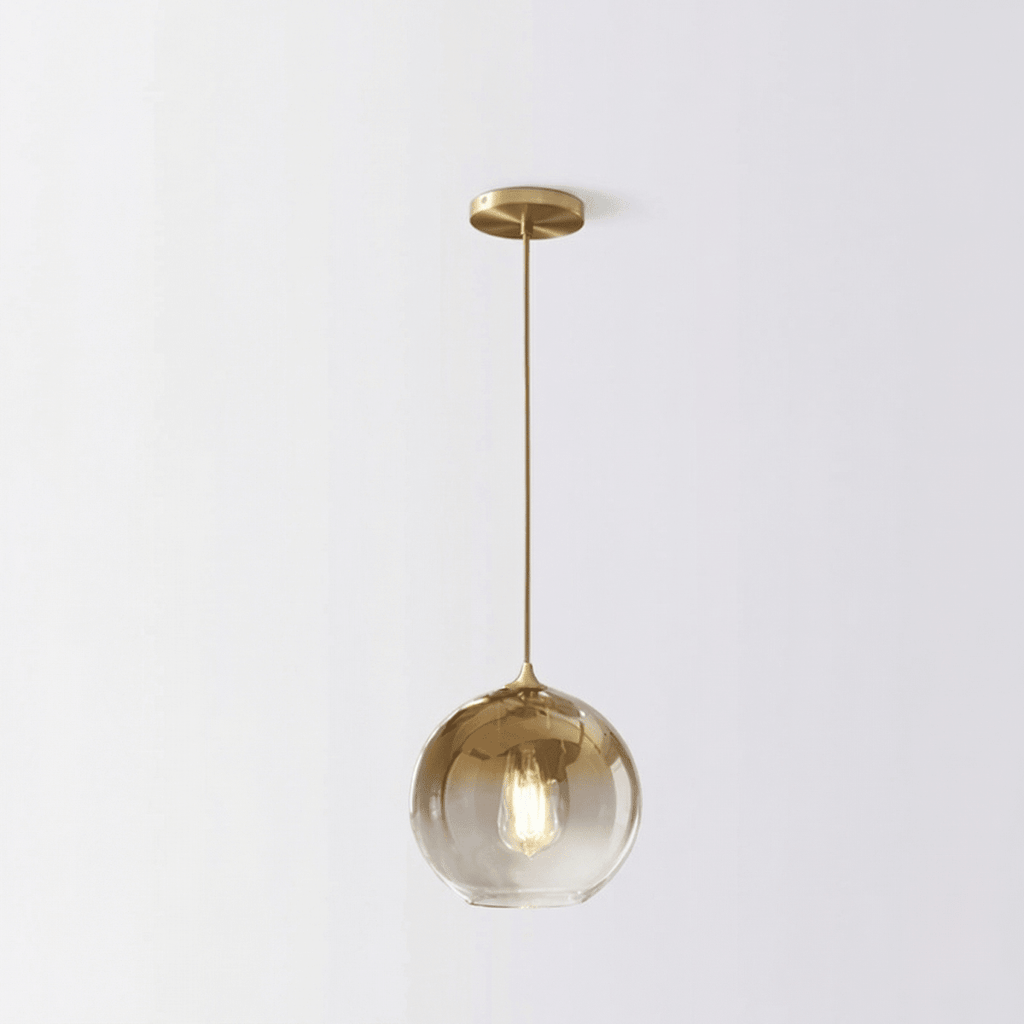 Nordic Style Glass Chandelier, Single-Head, 12-Inch | Temsk