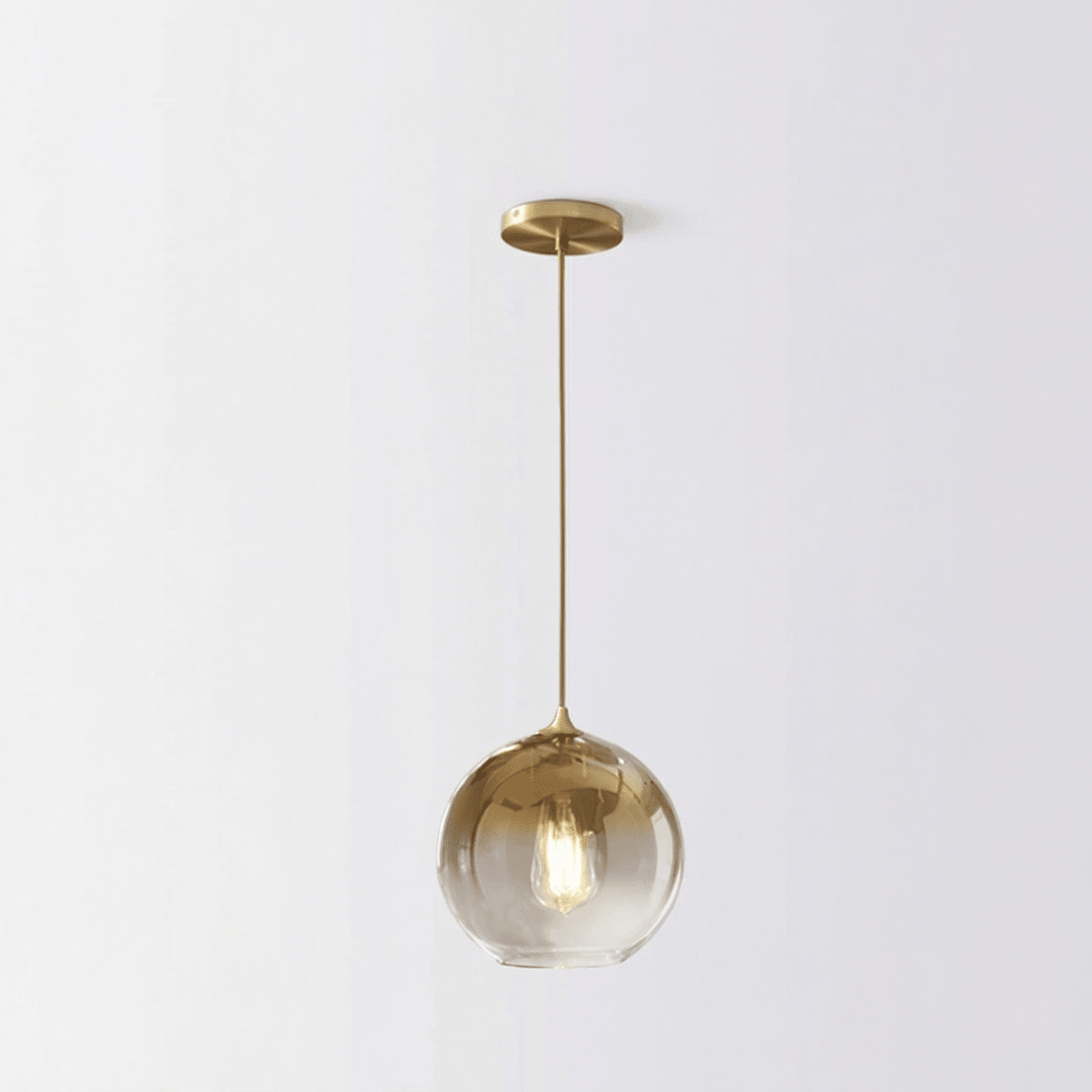 Nordic Style Glass Chandelier, Single-Head, 12-Inch | Temsk