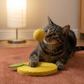 Sisal Spring Cat Toy With Scratching Base In Fruit Designs 17.5 By 20 Cm | Temsk