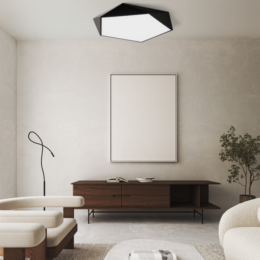 Skydor LED-Deckenleuchte mit modernem geometrischem Design | Temsk