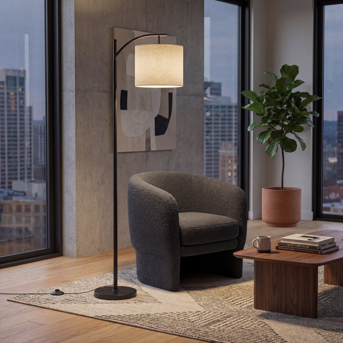 Chytrá Bluetooth stmívatelná LED stojací lampa s nastavitelným ambientním osvětlením | Temsk