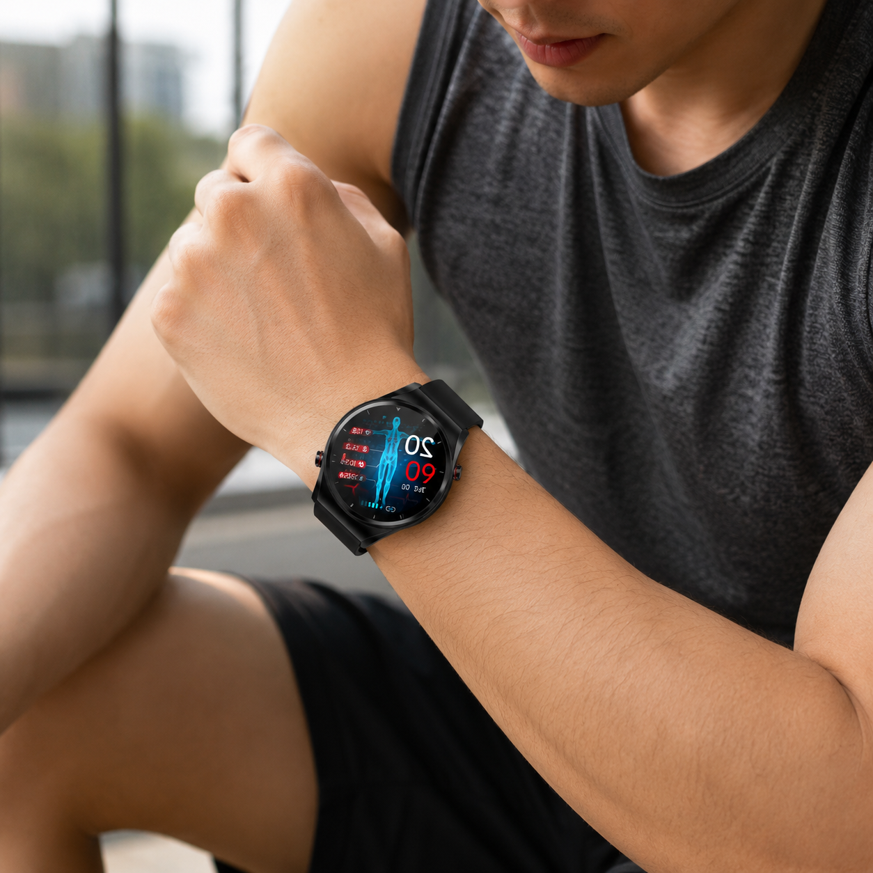 Smartwatch Fitness-Tracker mit Herzfrequenzmesser und täglicher Aktivitätsverfolgung | Temsk