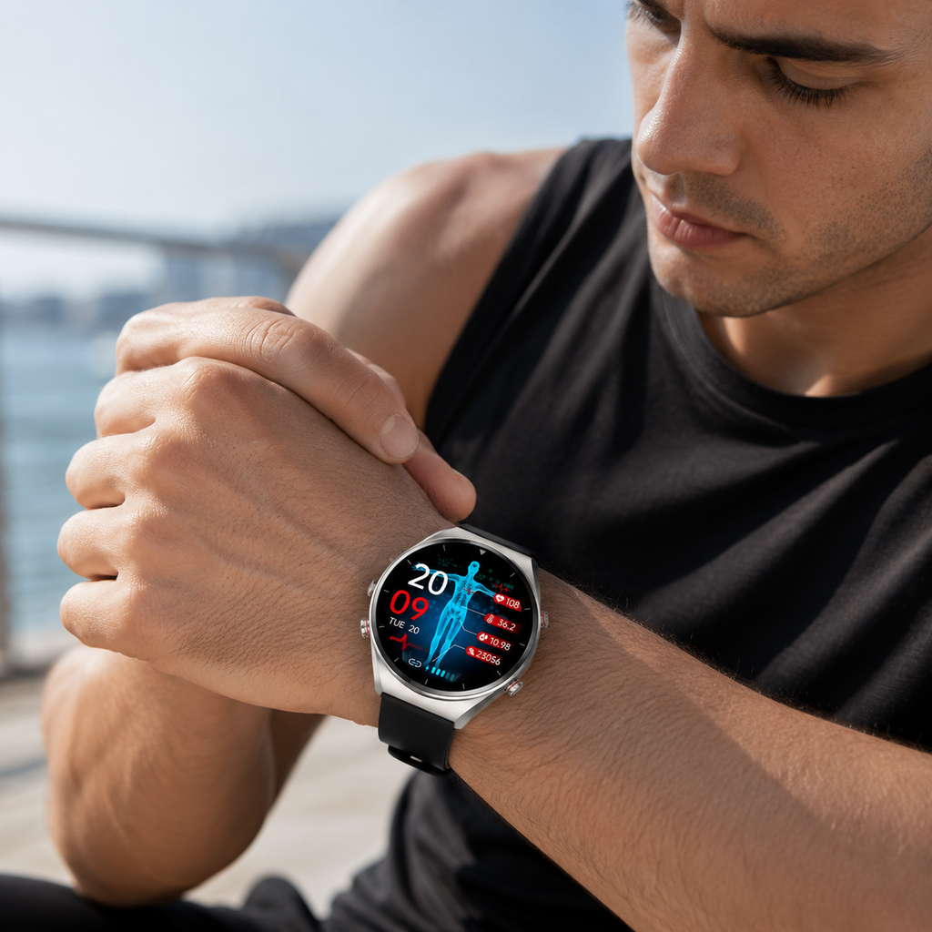 Smartwatch Fitness-Tracker mit Herzfrequenzmesser und täglicher Aktivitätsverfolgung | Temsk
