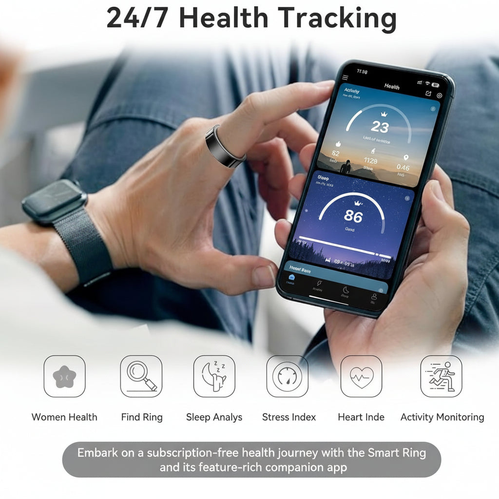 Waterproof Smart Ring Health Monitor With Sleep Tracking And Fitness Insights | Temsk