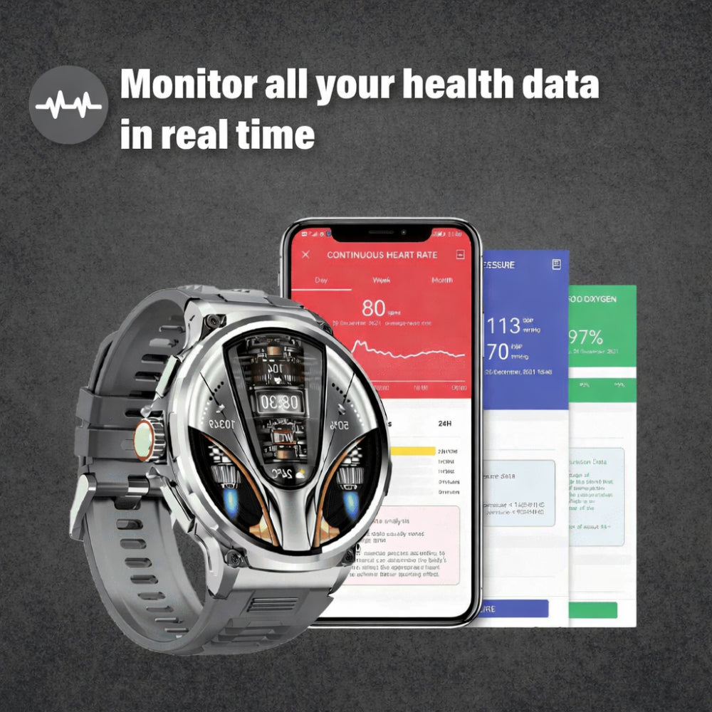 Robuste Outdoor-Smartwatch für Mehrsportaktivitäten und den täglichen Gebrauch | Temsk