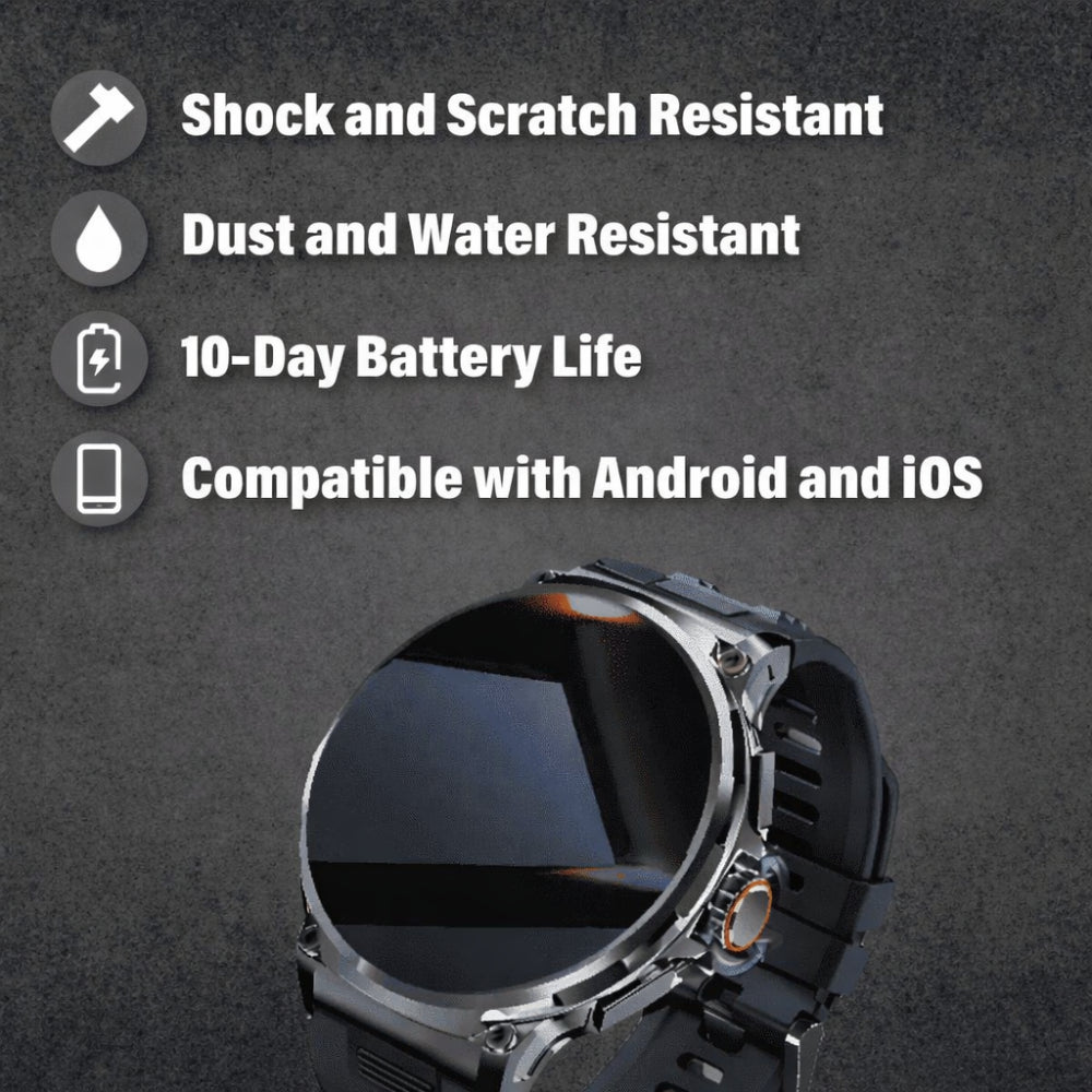 Robuste Outdoor-Smartwatch für Mehrsportaktivitäten und den täglichen Gebrauch | Temsk