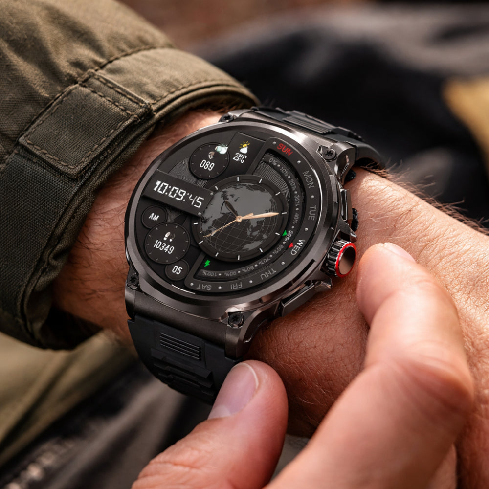 Robuste Outdoor-Smartwatch für Mehrsportaktivitäten und den täglichen Gebrauch | Temsk