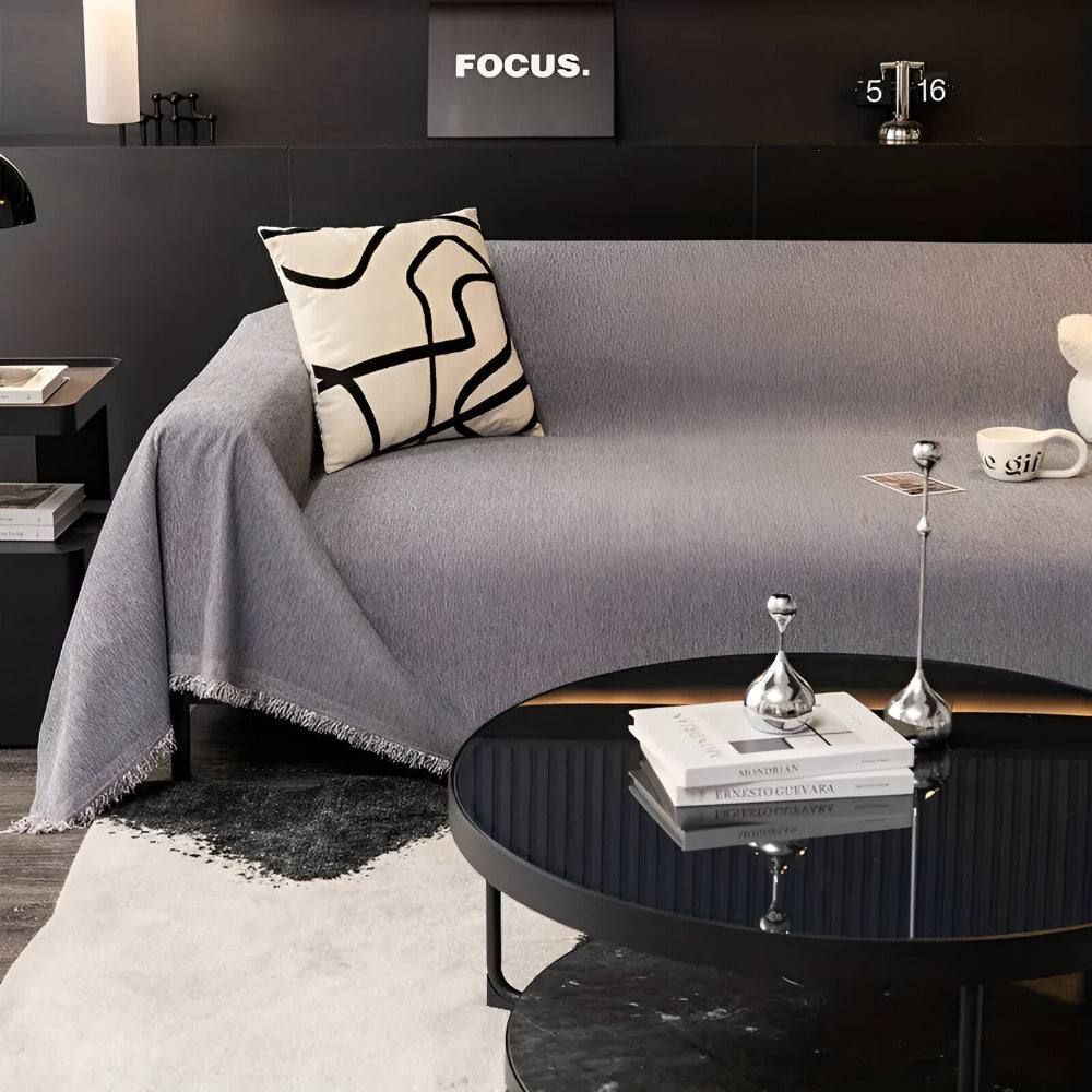Sofa Cover With Textured Minimalist Design And Furniture Protector | Temsk