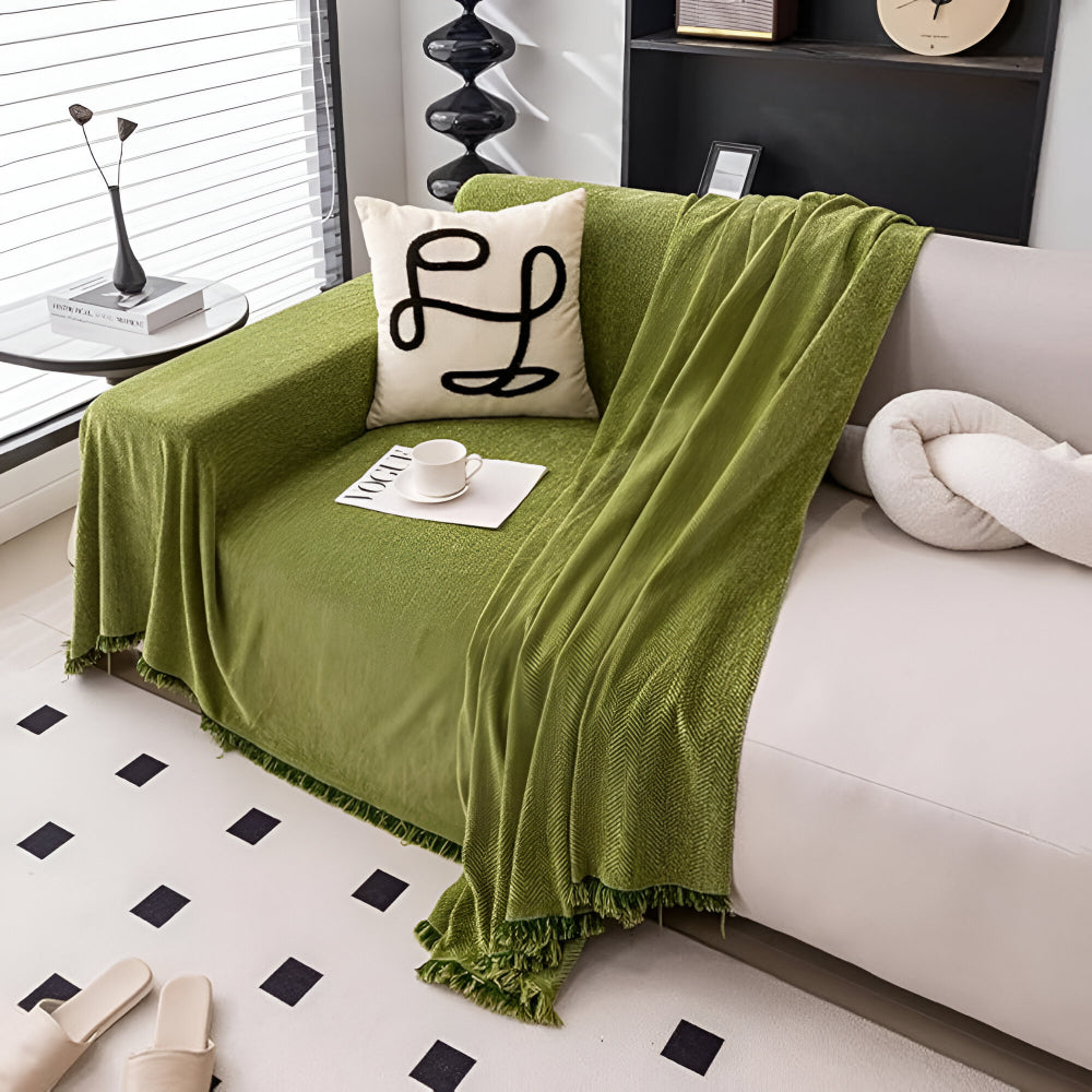 Sofa Cover With Textured Minimalist Design And Furniture Protector | Temsk